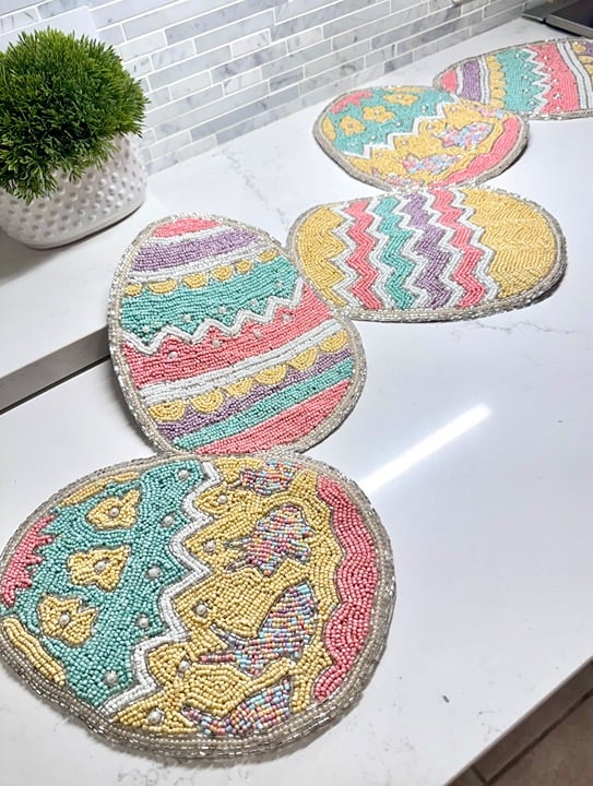 Tahari Easter Beaded Table Runner/Center Piece