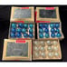 Vtg Mercury Glass Feather Tree Christmas Ornaments Shiny Brite In Box! -A44