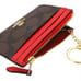 Coach pass case with key ring, popular in red and dark brown coin purse as well.