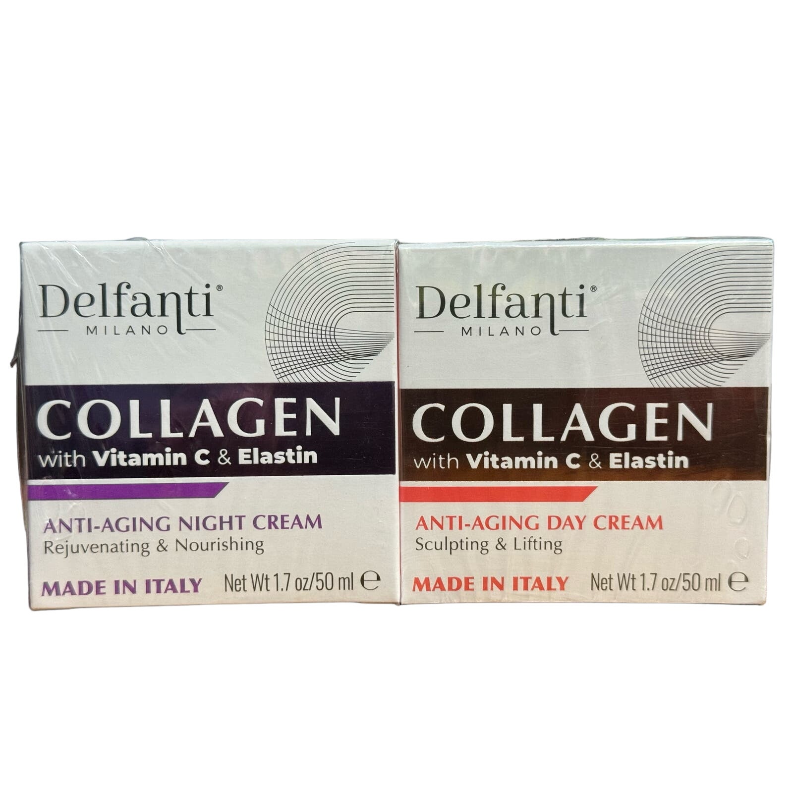 Delfanti Milano COLLAGEN Anti-Aging Day & Night Duo Pack w/Vit C & Elastin