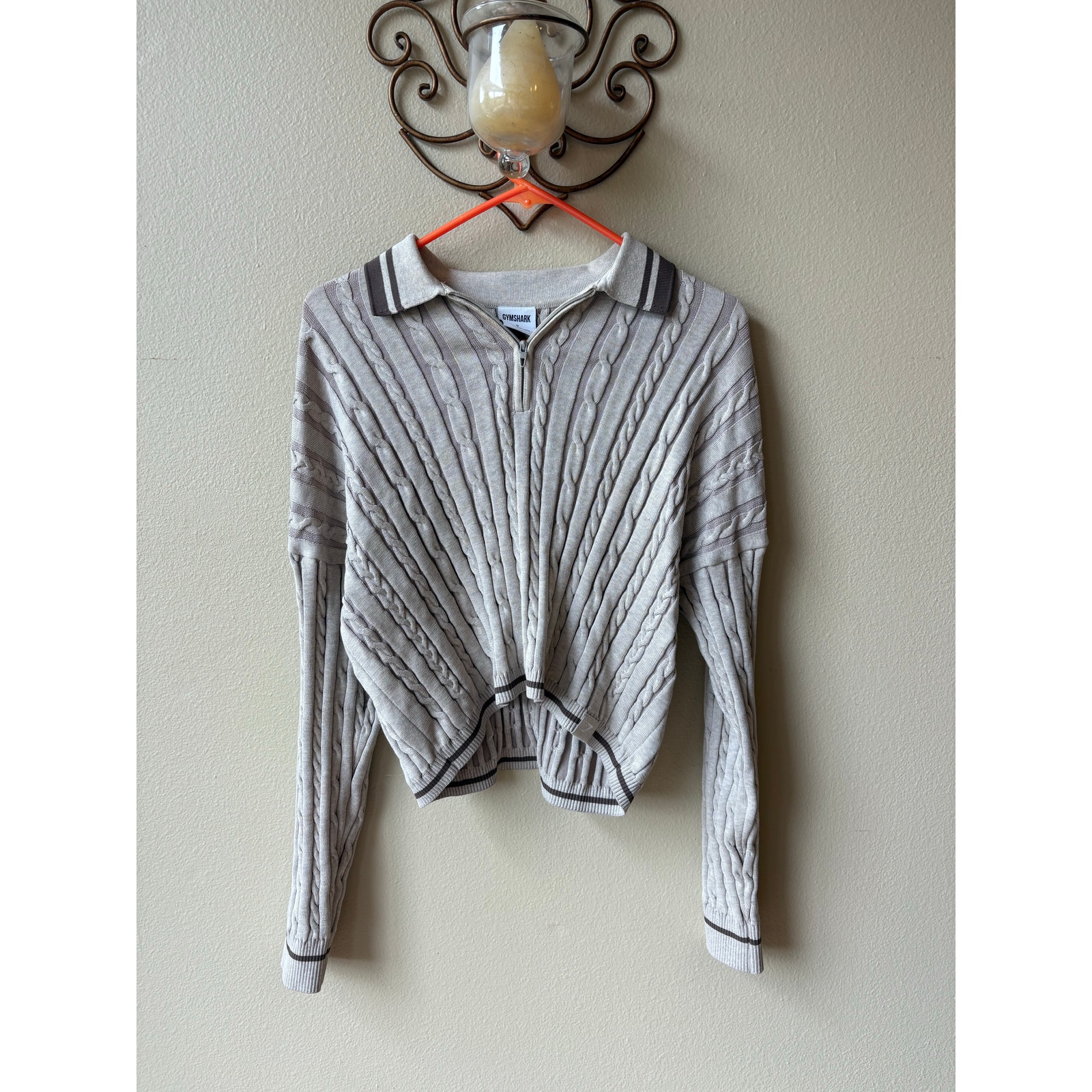 Gymshark Rest Day Cable Knit Pullover Sweater EUC Size S