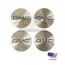 4 Pcs - GMC Brushed/Black Wheel Center Caps 2.25 Terrain 2018-2023
