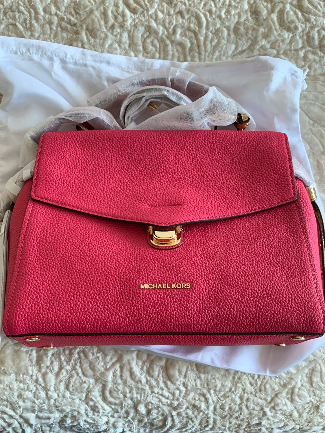 Michael Kors hot pink satchel