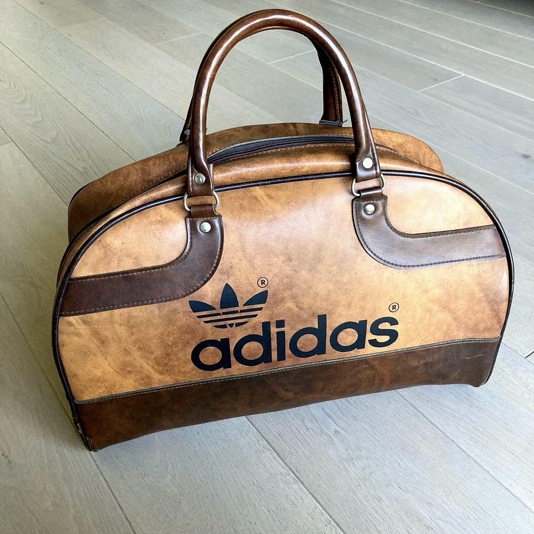 70s Adidas Peter Black Boston Bag, Made in England
