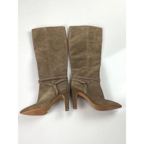 Vince Camuto VP-Caidy Knee High Stiletto Heel Leather Boot Women 9M Tuscan Taupe