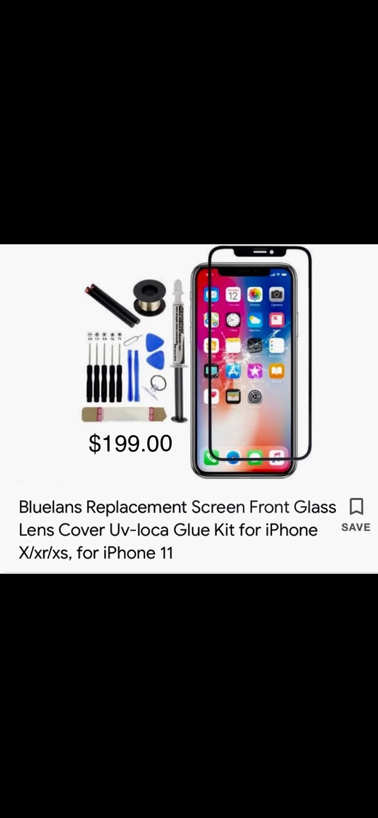 iPhone 11 entire screen repair kit