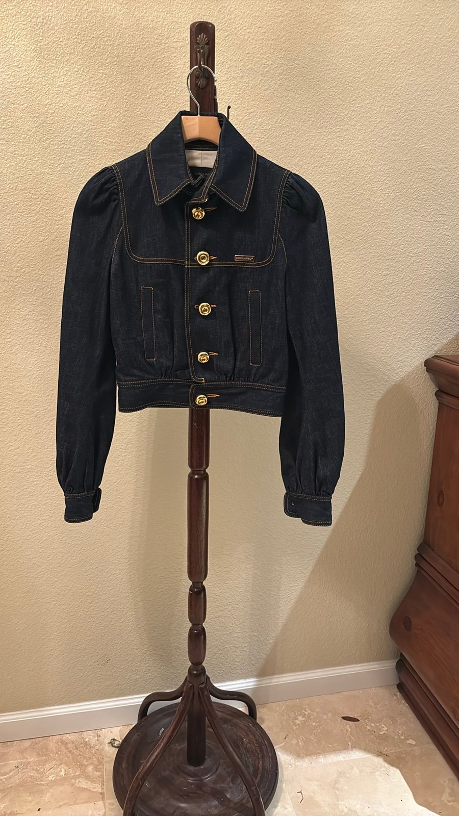 DSQUARED2 women’s bell sleeve denim jacket