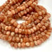 Sunstone Natural Gemstone Hand Carved Cantaloupe Shape Beads Strands