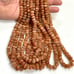 Sunstone Natural Gemstone Hand Carved Cantaloupe Shape Beads Strands