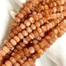 Sunstone Natural Gemstone Hand Carved Cantaloupe Shape Beads Strands