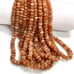 Sunstone Natural Gemstone Hand Carved Cantaloupe Shape Beads Strands