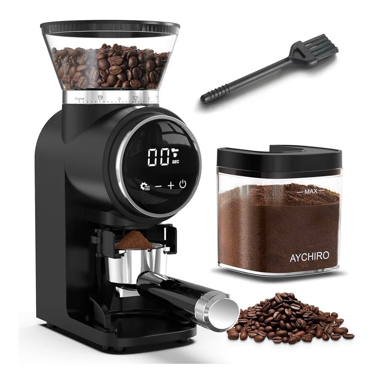 Conical Burr Coffee Grinder, Coffee Beans Grinder with 30 Grinding Settings