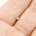 2.50 mm Moissanite Round 14K Solid gold 20gauge nose ring