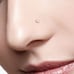 2.50 mm Moissanite Round 14K Solid gold 20gauge nose ring