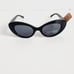 Frye Black Retro Oversized Cat Eye Sunglasses 100% UV