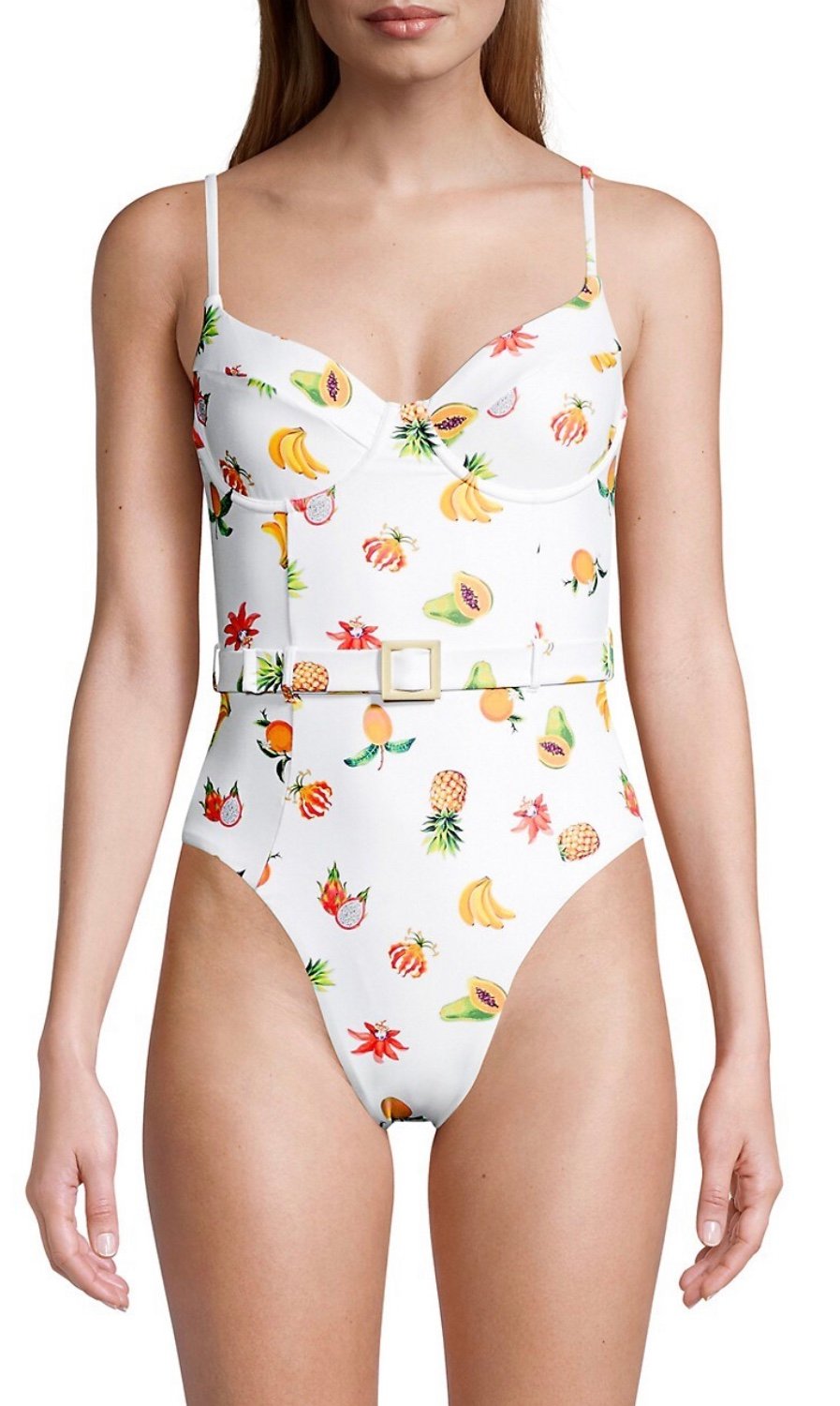 WEWOREWHAT DANIELLE FLORAL ONE PIECE SWIMSUIT