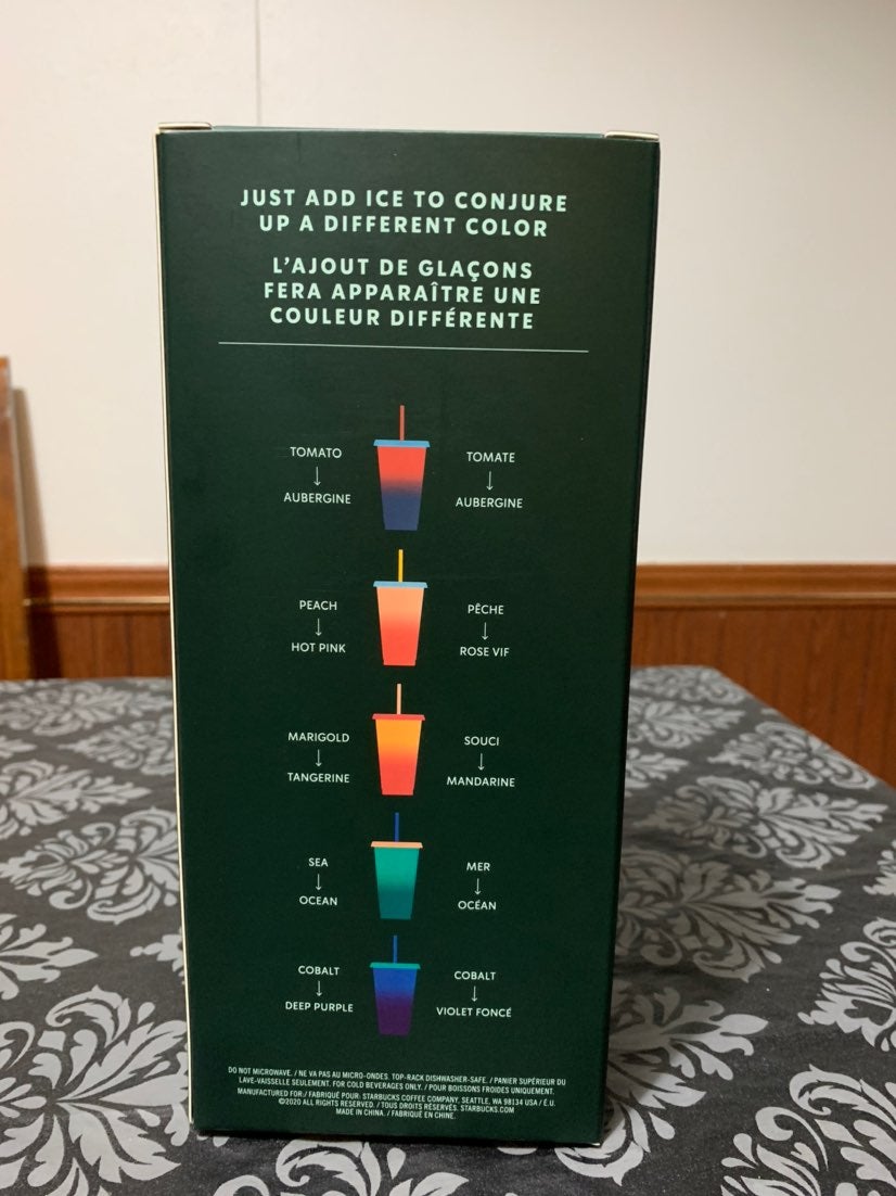 Starbucks color changing cups