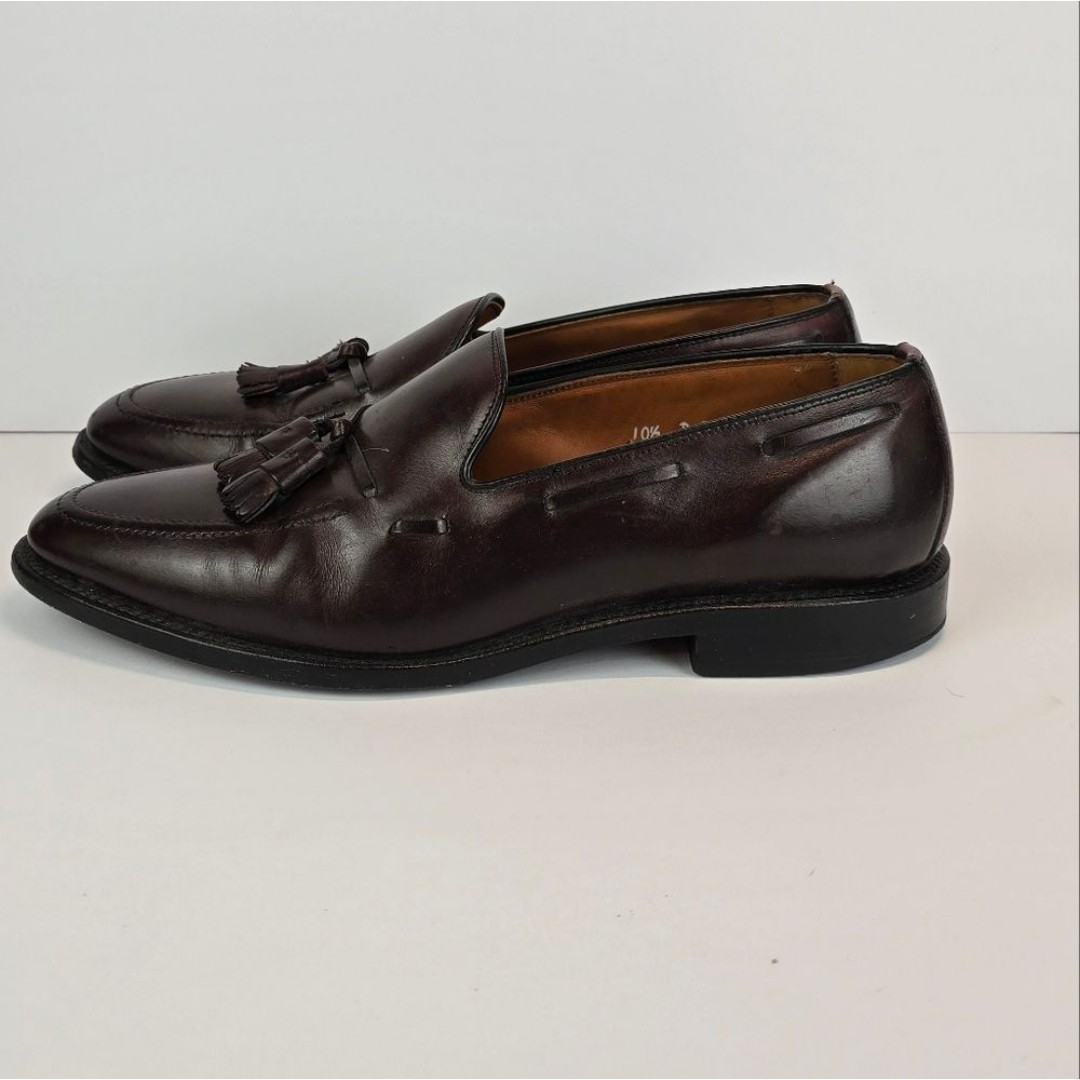 Allen Edmonds Grayson Tassle Loafers Burgundy Mens Sz 10.5 D