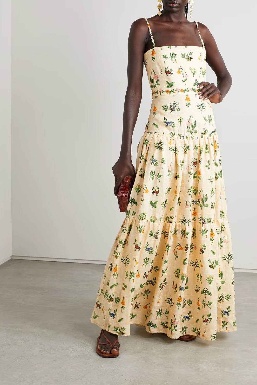 Agua by Agua Bendita - Tiered Floral Maxi Dress