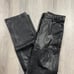 Aritzia Wilfred Black Melina Croc Leather Pants