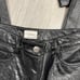 Aritzia Wilfred Black Melina Croc Leather Pants