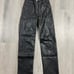 Aritzia Wilfred Black Melina Croc Leather Pants