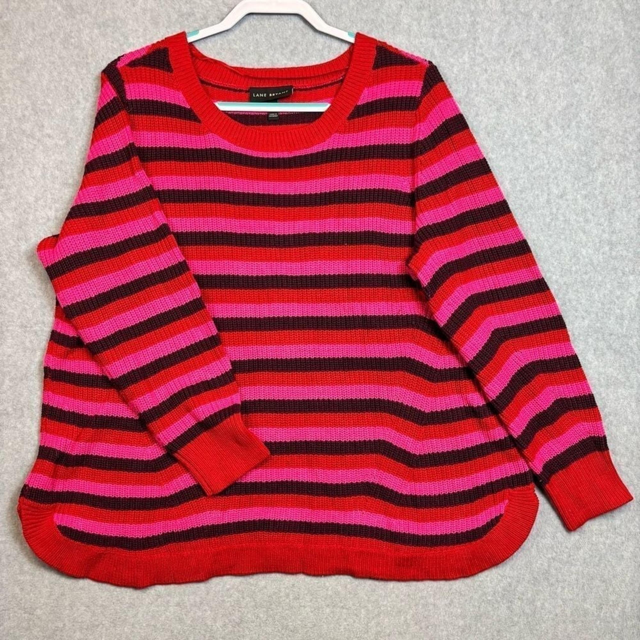 Lane Bryant Striped Scoop Neck Sweater 18/20