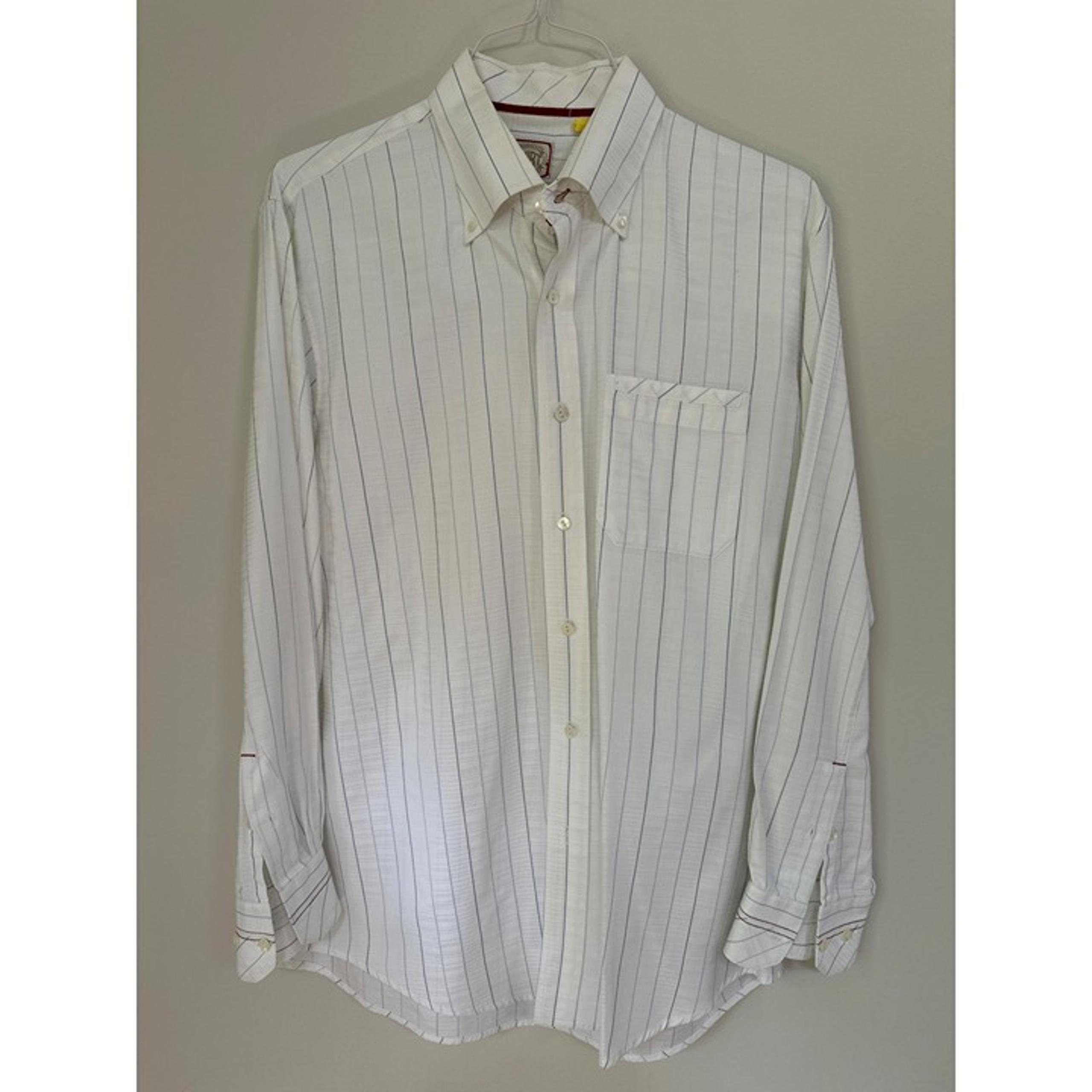 Indigo Palms Tommy Bahama Shirt Button Down Mens Large Stripe White
