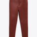 ZARA NWT Sz S Maroon/red Faux Leather Leggings Pants NEW BLOGGER'S FAVORITE