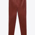 ZARA NWT Sz S Maroon/red Faux Leather Leggings Pants NEW BLOGGER'S FAVORITE