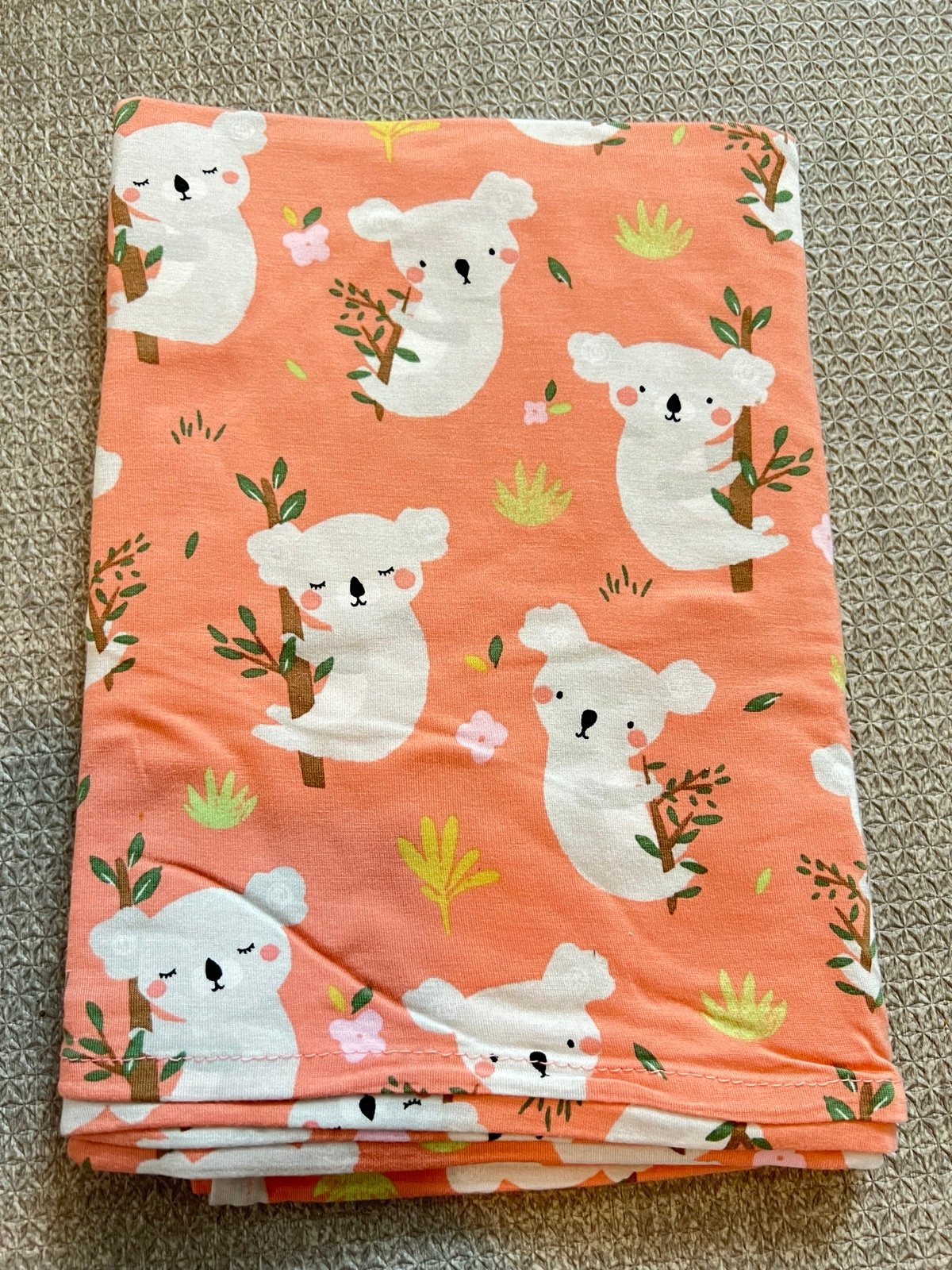 Little Sleepies coral koala swaddle