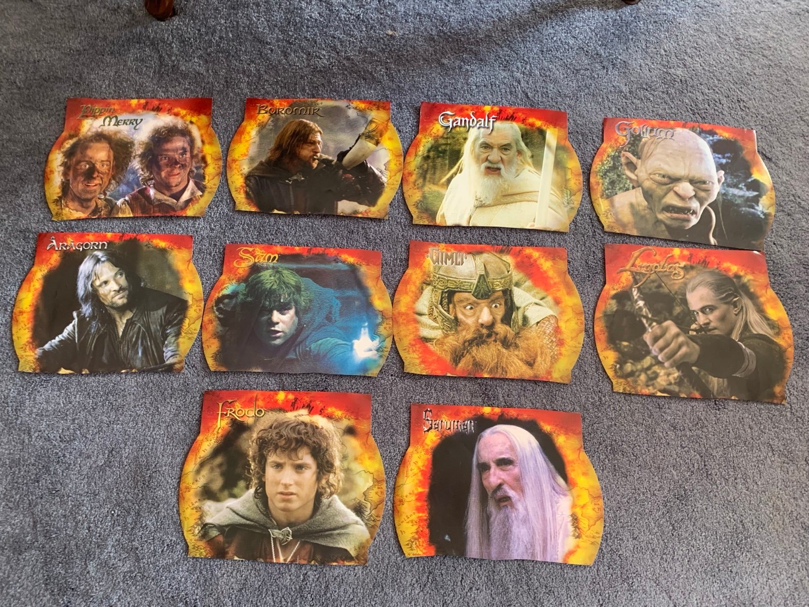 Lord of the rings cut out posters