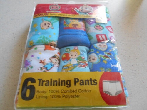 Cocomelon Training Pants Potty Training Underwear Boys 2T with bonus chart