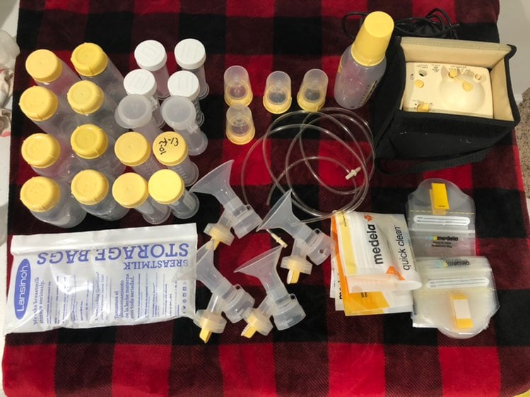 Medela double electric breast pump and a