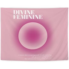 Aura Divine Feminine Funky Y2K Pink Tapestry - Wall Hang Room Decor