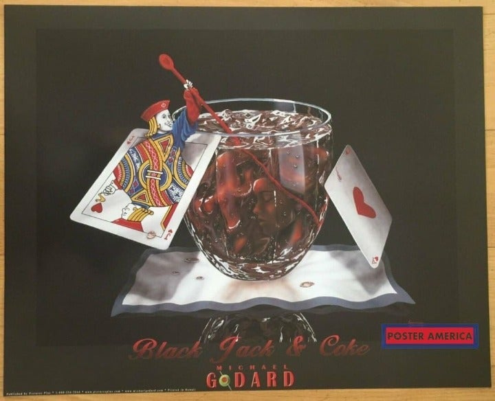 Michael Godard Black Jack And Coke Poster 24 X 30