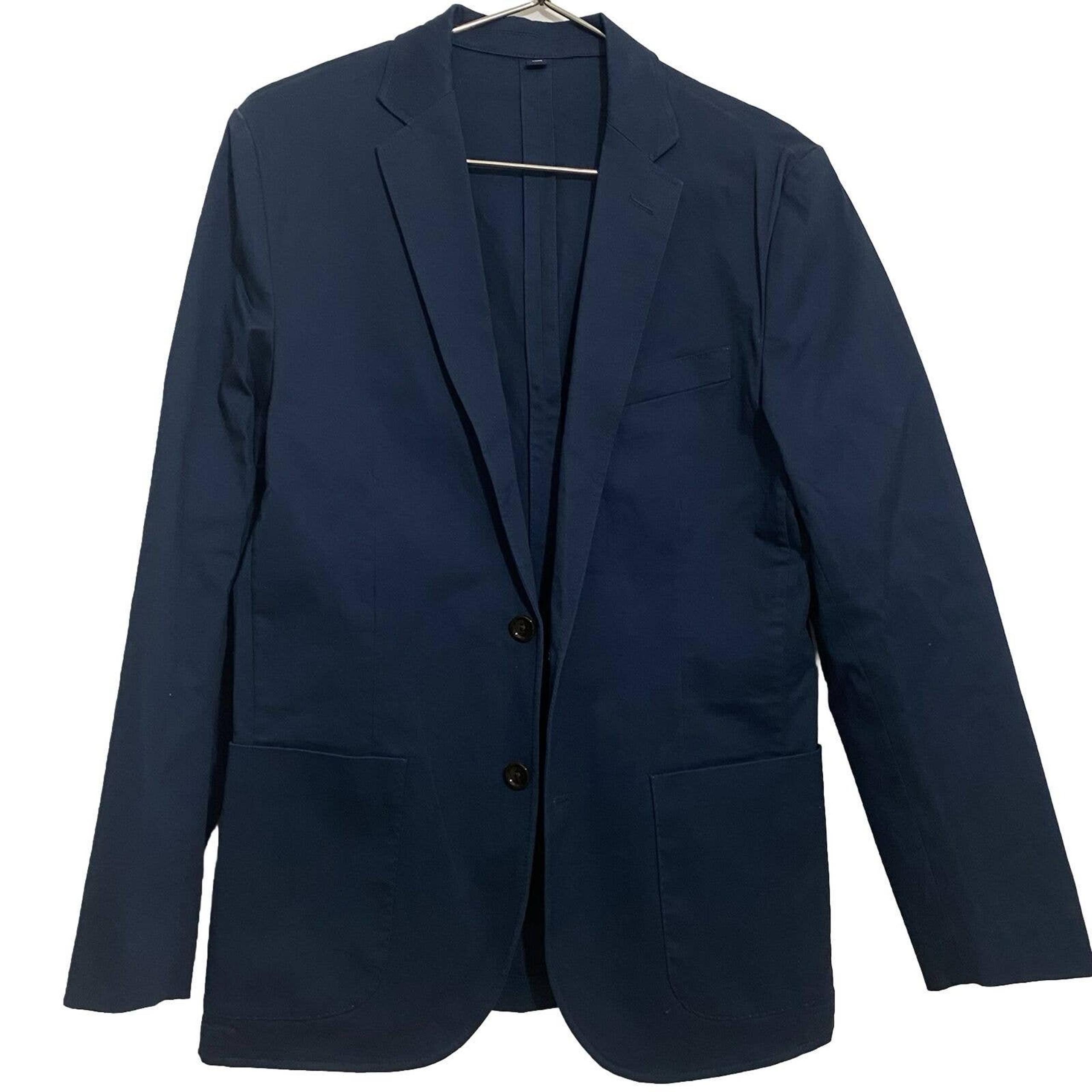 J.Crew Mens Navy Sport Coat 36 Italian Cotton Ludlow Slim Suit Jacket Blue NWT