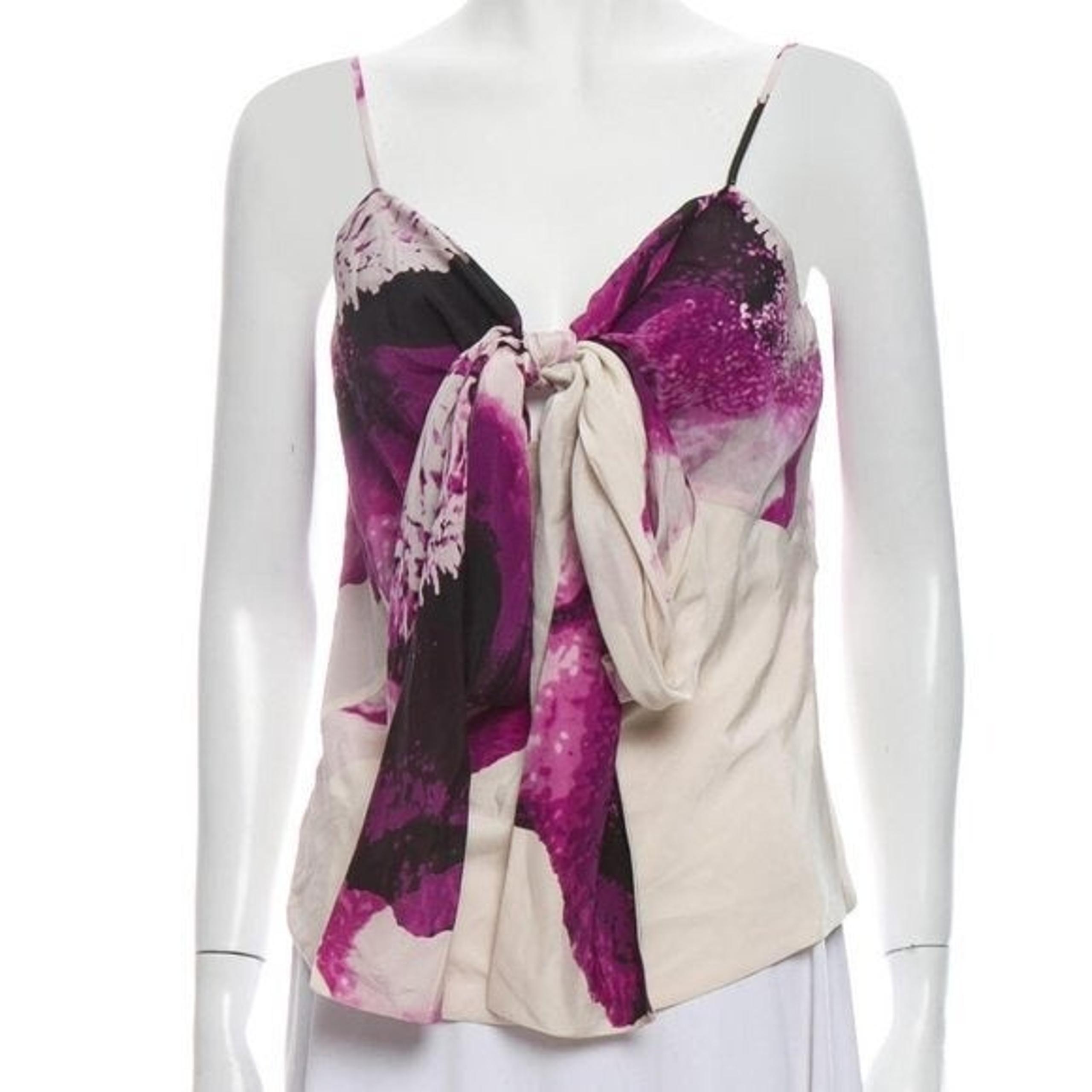 Robert Rodriguez Silk Cami Tank Tie Bust