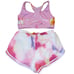 Champion Sports Bra And Shorts Set Size Large Pink Multi Athleisure Barbiecore