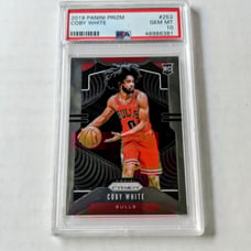 2019-20 Panini Prizm COBY WHITE RC Rookie Card PSA 10 ROOKIE CHICAGO BULLS #253