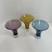 Set of 3 Hand Blown Cordial Martini Cocktail Shot Glasses Bubble Bottom Vintage