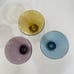 Set of 3 Hand Blown Cordial Martini Cocktail Shot Glasses Bubble Bottom Vintage