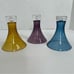 Set of 3 Hand Blown Cordial Martini Cocktail Shot Glasses Bubble Bottom Vintage