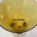 Set of 3 Hand Blown Cordial Martini Cocktail Shot Glasses Bubble Bottom Vintage