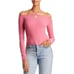 Aqua Pink Long Sleeve Cutout Halter Blouse Size Medium NWT 58 MSRP
