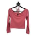 Aqua Pink Long Sleeve Cutout Halter Blouse Size Medium NWT 58 MSRP