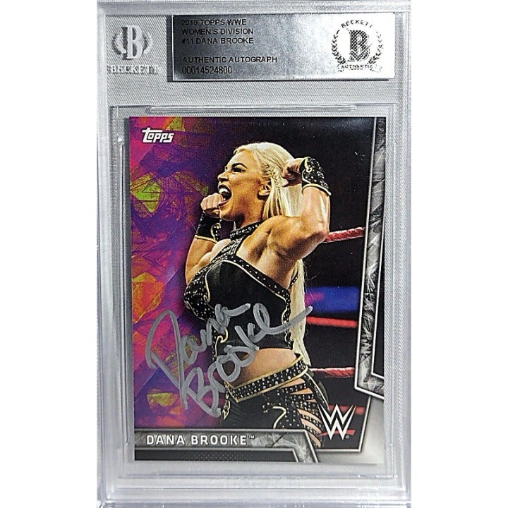 Dana Brooke Signed 2018 Topps WWE Women's Division Card Beckett Slab Autograph