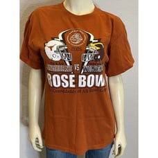 Vintage NCAA Football Texas Longhorns Michigan Wolverines Rose Bowl Shirt M