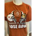 Vintage NCAA Football Texas Longhorns Michigan Wolverines Rose Bowl Shirt M