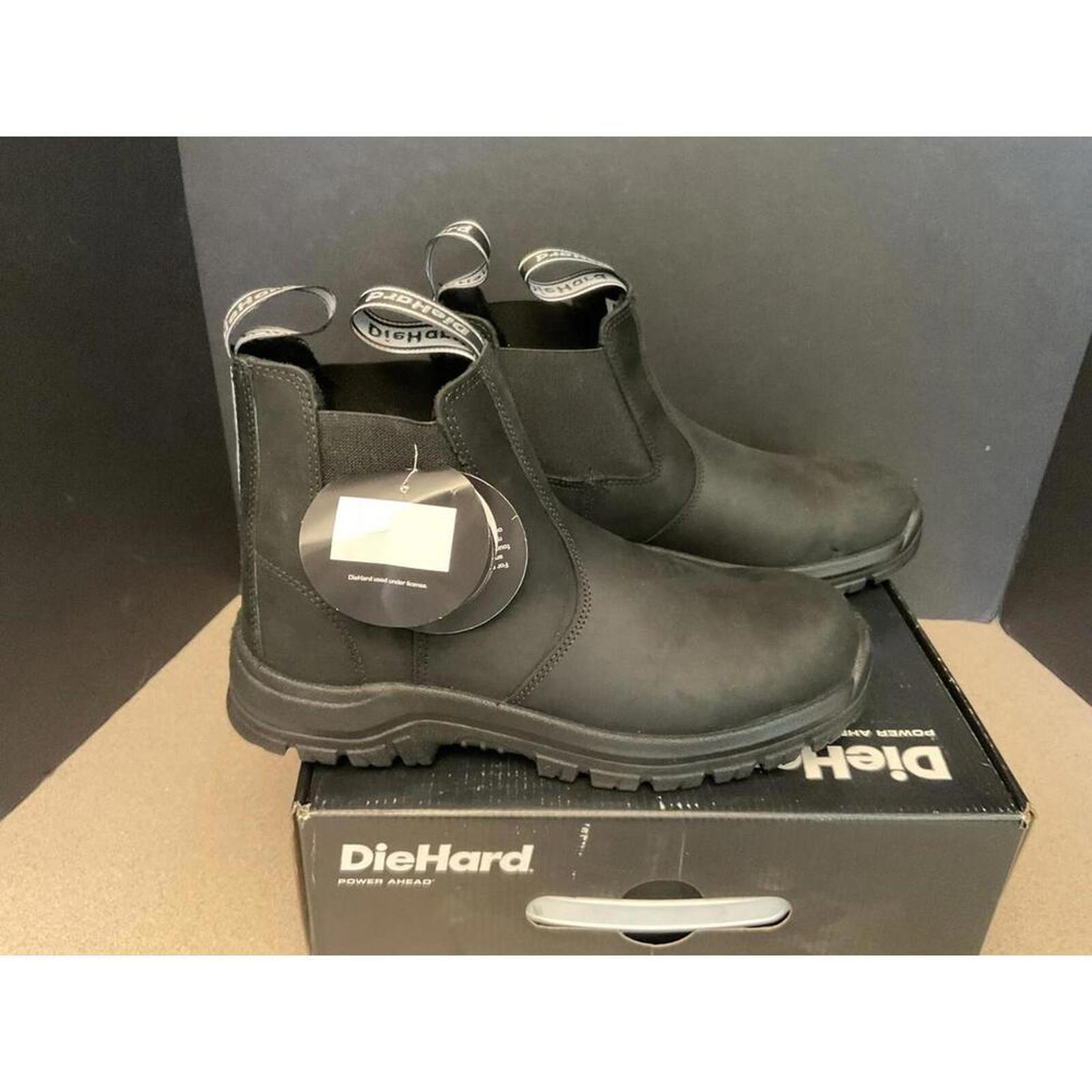 New! Mens Diehard Polara Composite Toe Black Chelsea Work Boots. Size 9.5-2E